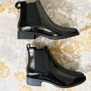Patent Leather Chelsea Boots